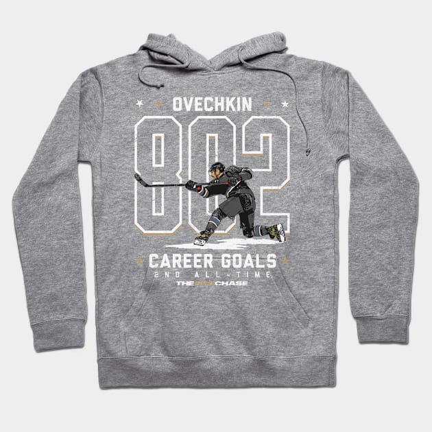 Alex Ovechkin Washington 802 Goals Retro Hoodie by lavonneroberson